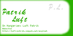 patrik luft business card